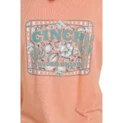 Cinch® Ladies Rodeo Brand Coral Short Sleeve T-Shirt MSK7901001 5 Cinch® Ladies Rodeo Brand Coral Short Sleeve T-Shirt MSK7901001 -Ariat Style MSK7901001 1