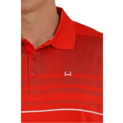 Cinch® Men's Red Short Sleeve Arenaflex Polo T-Shirt MTK1834002 -Ariat Style MTK1834002 2