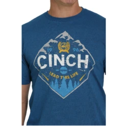 Cinch® Men's Teal Mountain Logo Graphic T-Shirt MTT1690510 -Ariat Style MTT1690510