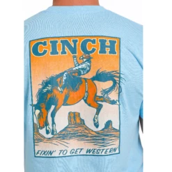 Cinch® Men's "Fixin' To Get Western" Graphic Blue T-Shirt MTT1690577 -Ariat Style MTT1690577