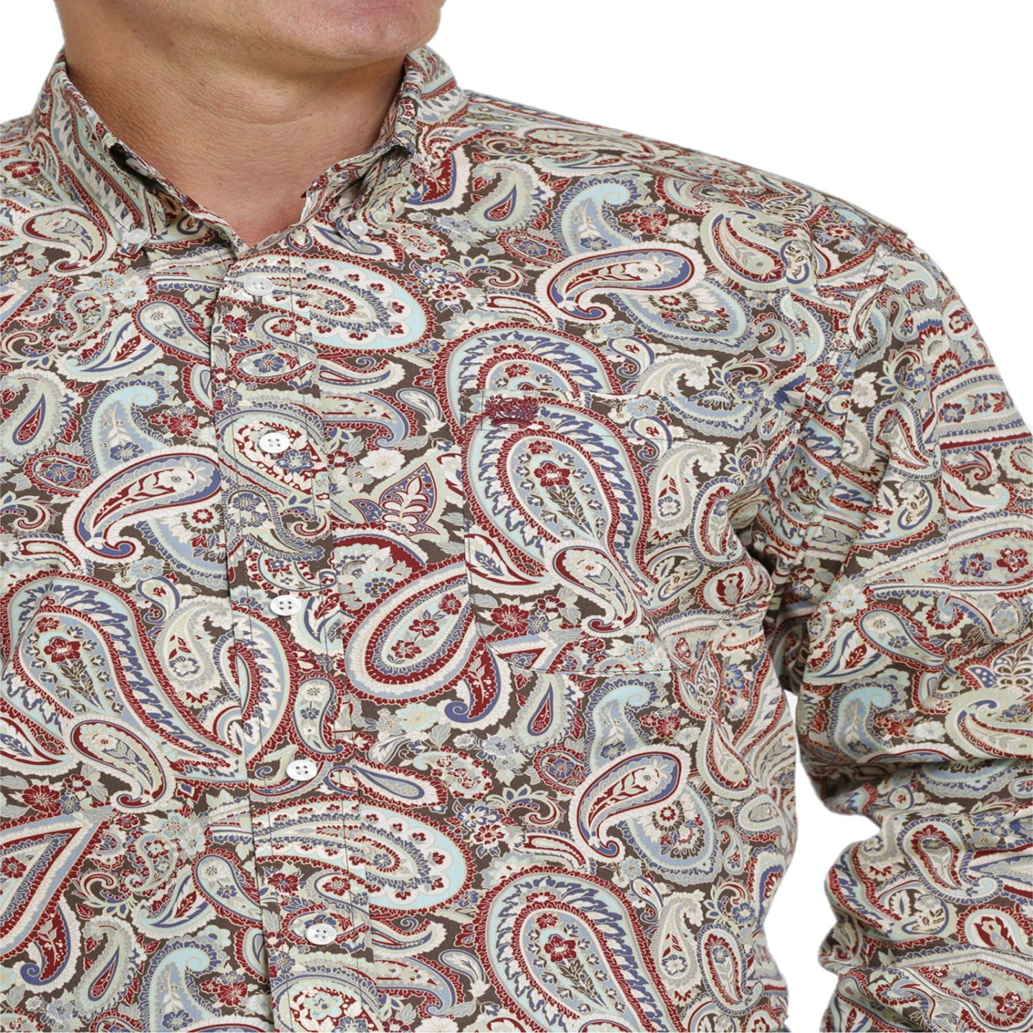 Cinch® Men's Multicolored Paisley Printed Button Down Shirt MTW1105426 2 Cinch® Men's Multicolored Paisley Printed Button Down Shirt MTW1105426 - Image 2