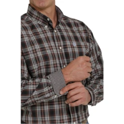 Cinch® Men's Plaid Brown Button Down Shirt MTW1105452 -Ariat Style MTW1105452 2