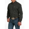 Cinch® Men's Diamond Print Black Button Down Shirt MTW1105531