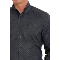 Cinch® Men's Geometric Navy Button Down Shirt MTW1347065 -Ariat Style MTW1347065 2