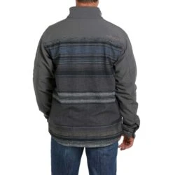 Cinch Men's Charcoal & Navy Bonded Striped Print Jacket MWJ1518006 5 Cinch Men's Charcoal & Navy Bonded Striped Print Jacket MWJ1518006 -Ariat Style MWJ1518006 3