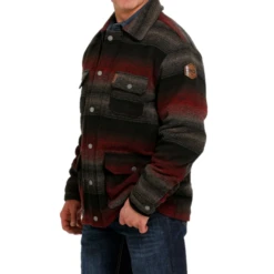 Cinch® Men's Black Striped Frontier Coat MWJ1572001 -Ariat Style MWJ1572001 2