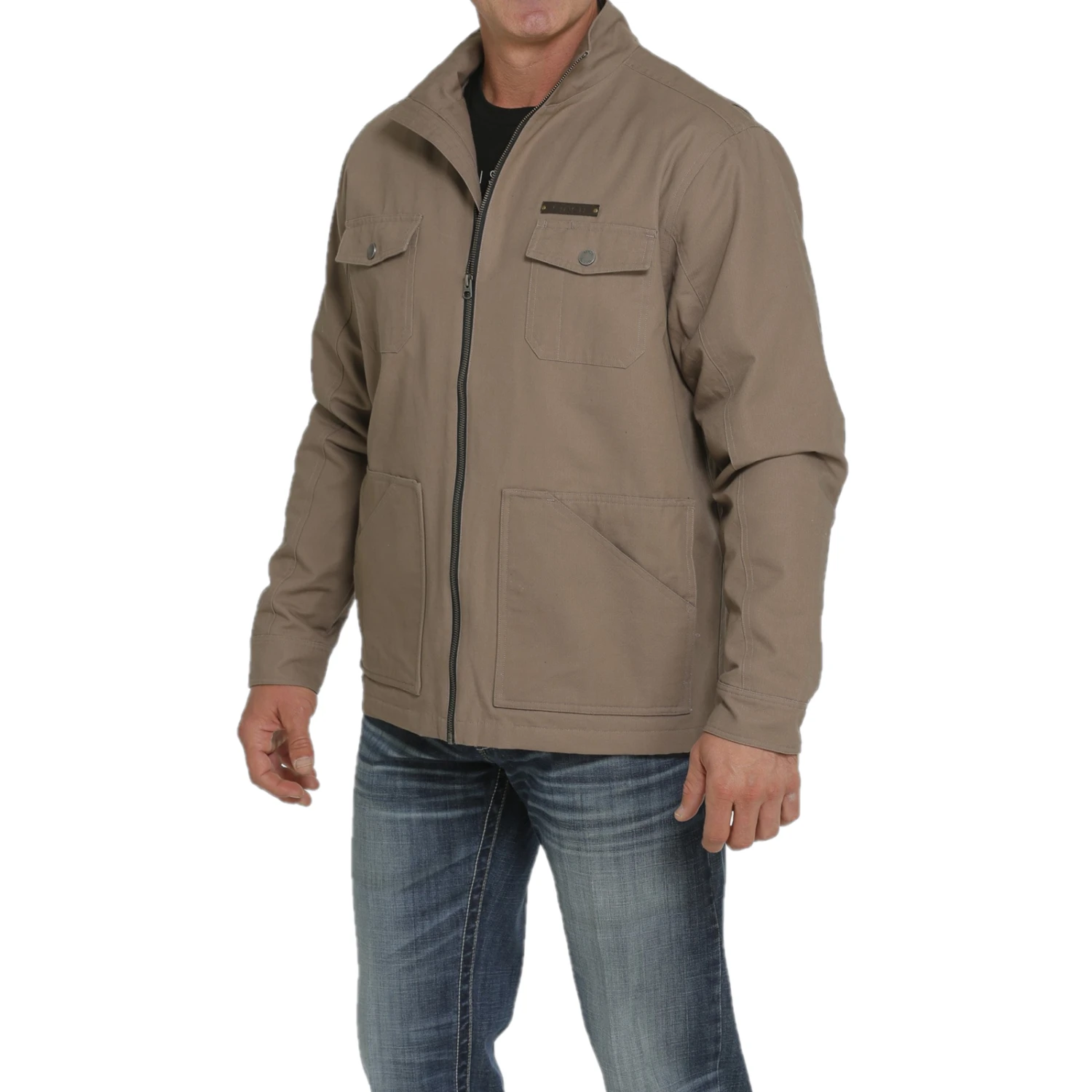 Cinch® Men's Stone Tan Lined Canvas Coat MWJ1573001 3 Cinch® Men's Stone Tan Lined Canvas Coat MWJ1573001 - Image 3
