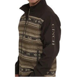 Cinch® Men's Aztec Printed Brown Bonded Softshell Jacket MWJ1583002 9 Cinch® Men's Aztec Printed Brown Bonded Softshell Jacket MWJ1583002 -Ariat Style MWJ1583002 3