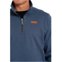 Cinch® Men's Blue 1/4 Zip Sweater Knit Pullover MWK1080010 -Ariat Style MWK1080010 2