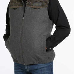 Cinch Men's Concealed Carry Wooly Charcoal Grey Vest MWV1543002 -Ariat Style MWV1533003 2