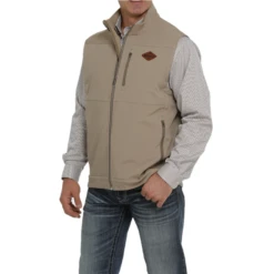 Cinch® Men's Concealed To Carry Khaki Bonded Vest MWV1541007 7 Cinch® Men's Concealed To Carry Khaki Bonded Vest MWV1541007 -Ariat Style MWV1541007 1