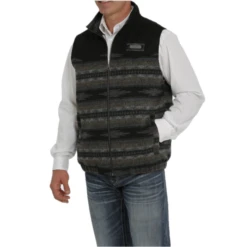 Cinch® Men's Black Striped Concealed Carry Bonded Vest MWV1543006 -Ariat Style MWV1543006 3