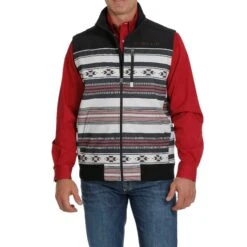 Cinch Men's Southwest Print Multi-Color Bonded Vest MWV1545002 -Ariat Style MWV1545002 2