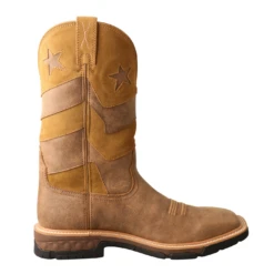 Twisted X® Men's Bomber & Bomber Brown Square Toe Work Boots MXB0009 -Ariat Style MXB0009 1