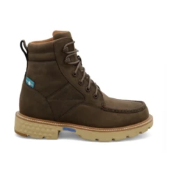 Twisted X® Men's 6" Shitake Brown Waterproof Work Boots MXCW004 -Ariat Style MXCW004 4