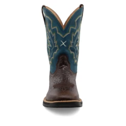 Twisted X® Men's 11" Tech X Chocolate & Teal Western Boots MXW0002 -Ariat Style MXW0002 1