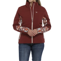 Cinch Ladies Burgundy Printed Concealed CarryBonded Jacket MAJ9857001