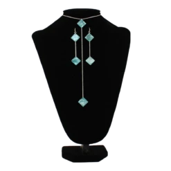 Blazin Roxx® Turquoise Square Necklace & Earring Set 30468