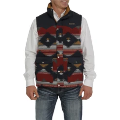 Cinch Men's Striped BlueVest MWV1533004