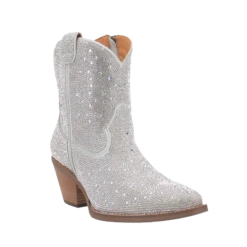 Dingo® LadiesCowgirl Silver Booties DI577-GY6