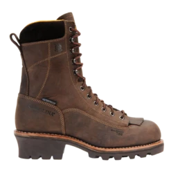 Carolina® Men's 8" Birch Gaucho Crazy Horse Brown Logger Boots CA7022