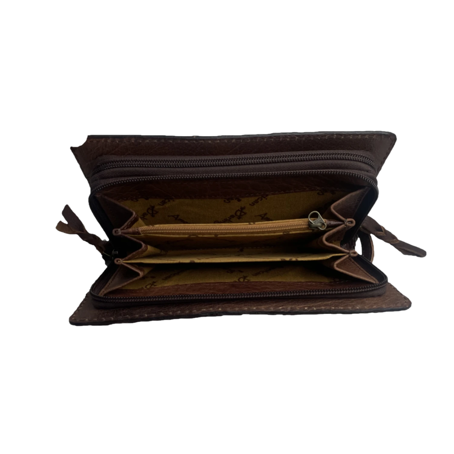 American Darling® Organiser Full Croc Brown Leather Bag ADBG485AU 3 American Darling® Organiser Full Croc Brown Leather Bag ADBG485AU - Image 3