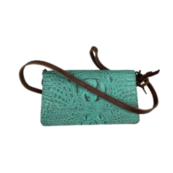 American Darling® Ladies Organiser Croc Leather Handbag ADBG485AV