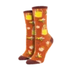 SockSmith Ladies Bee My Honey Burnt Orange Crew Socks WNC2271-BTO