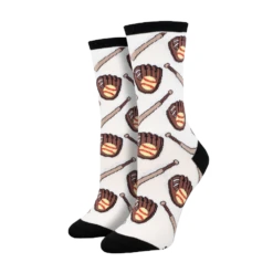 SockSmith Ladies Softball League White Crew Socks WNC2964-WHI