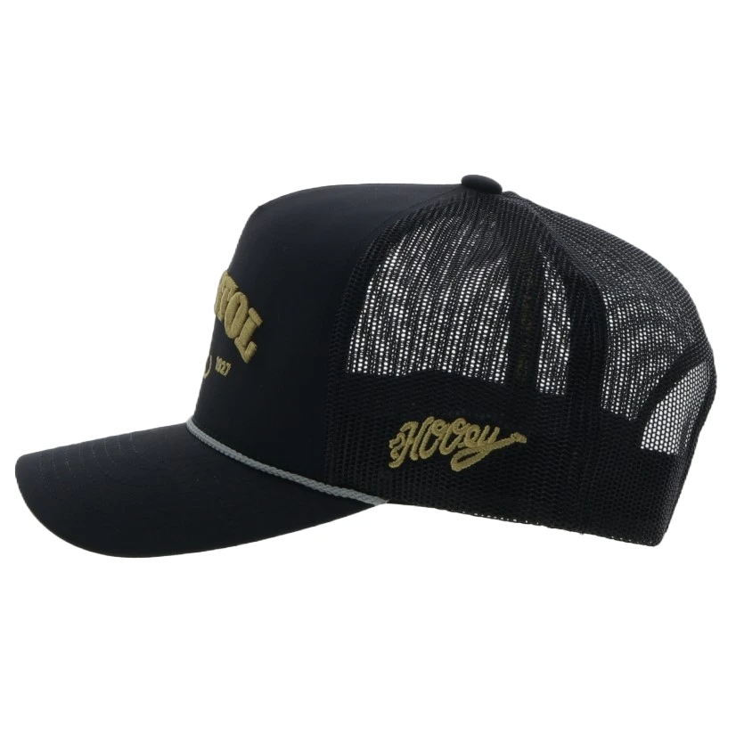 Hooey® Men's Resistol Black & Gold Trucker Cap 2354T-BK 2 Hooey® Men's Resistol Black & Gold Trucker Cap 2354T-BK - Image 2