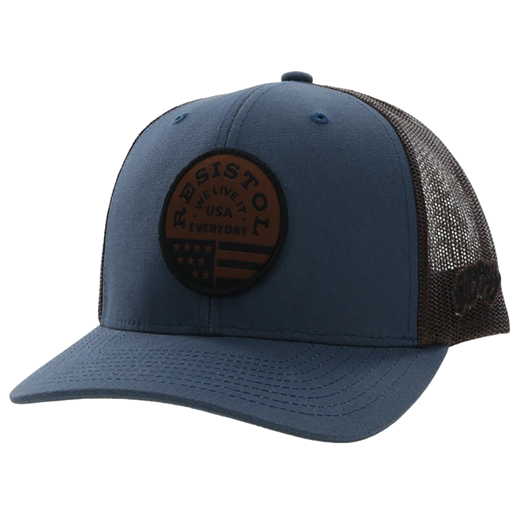 Hooey® Men's Resistol 6 Panel Blue Trucker Cap 2250T-BLBR 1 Hooey® Men's Resistol 6 Panel Blue Trucker Cap 2250T-BLBR