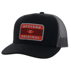 Hooey® Men's Circuit 5 Panel Black Trucker Cap 2370T-BKGY