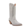 Dingo® Ladies Silver Dollar Rhinestone Silver Boots DI570-GY6