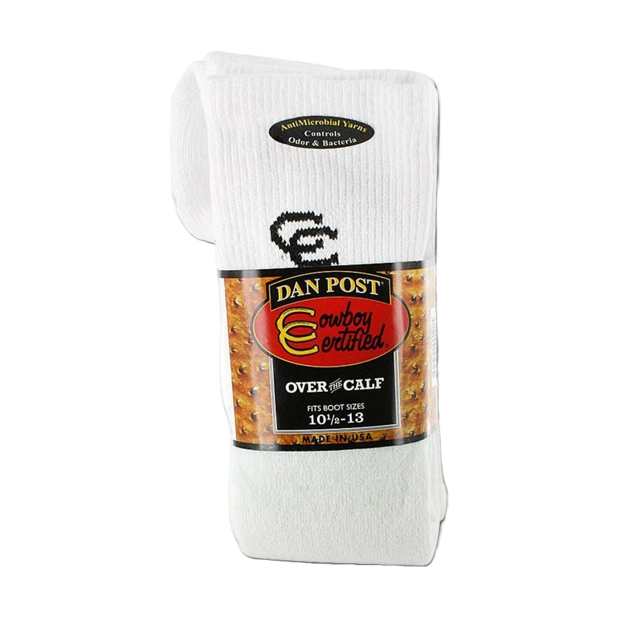 Dan Post® Men's Cowboy Certified Over The Calf White Socks DPCBC10 1 Dan Post® Men's Cowboy Certified Over The Calf White Socks DPCBC10