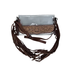 American Darling® Clear Floral Tooled Crossbody Bag ADBGZ716