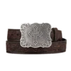 Nocona Ladies Brown Tooled Floral & Cross Western Belt N3483802