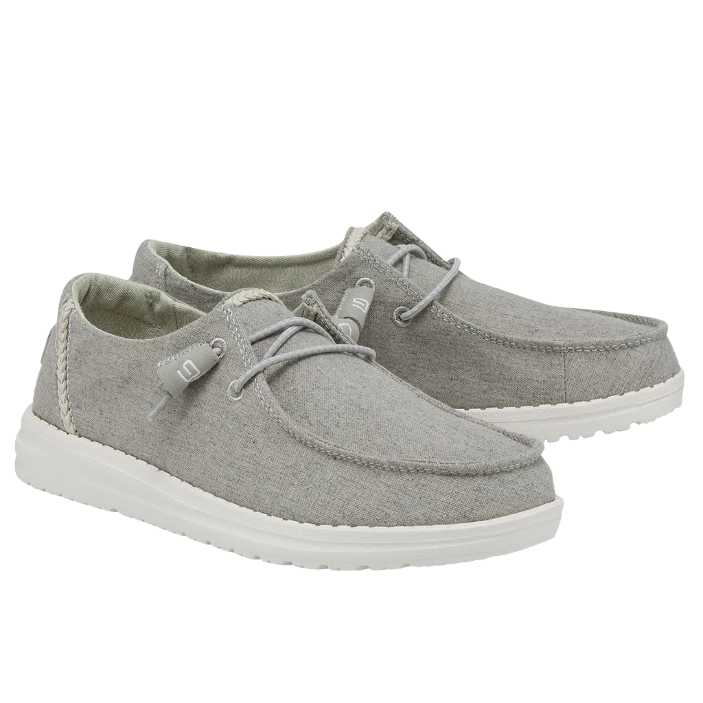Hey Dude Ladies Wendy Chambray Braid Grey Shoes 121413327 1 Hey Dude Ladies Wendy Chambray Braid Grey Shoes 121413327