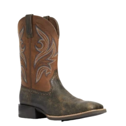 Ariat Men's Sport Knockout Distressed Brown Western Boots 10033982