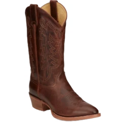 Justin Men's Hayne J12 Medium Round Toe Brown Western Boots CJ2000