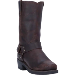 Dingo Men's Dark Brown Dean Leather Harness Boots DI19074