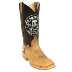 RockinLeather Men's 2nd Amendment Brown Western Boots 1200