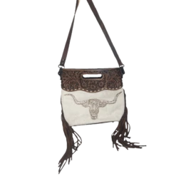 American Darling® Cowhide Floral Embossed Bull Branded Bag ADBGS146AR