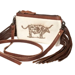 American Darling® Ladies Western Cream Cowhide Shoulder Bag ADBGS142AB