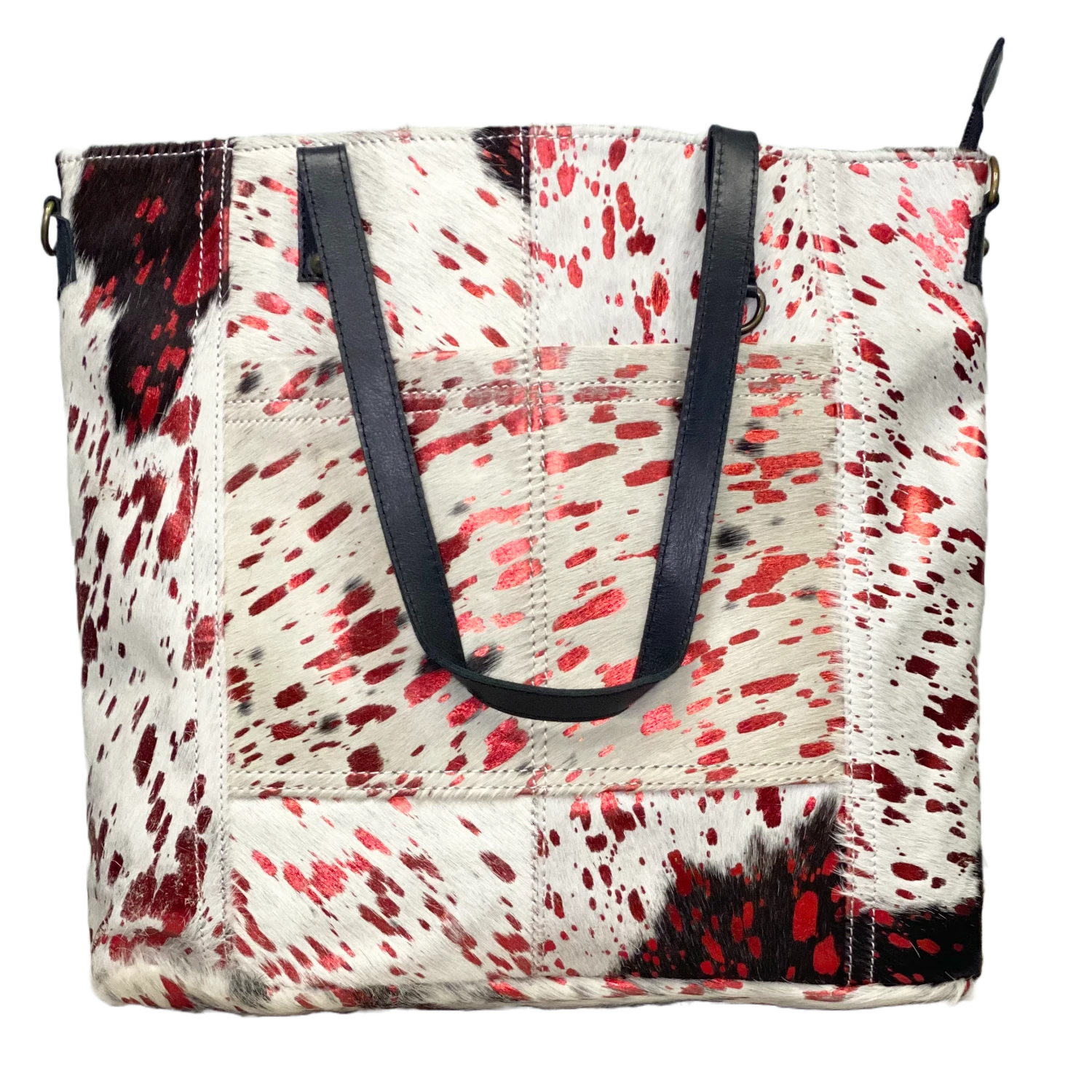 American Darling Cowhide With Red Acid Wash Purse ADBG106ACRED 1 American Darling Cowhide With Red Acid Wash Purse ADBG106ACRED