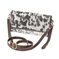 American Darling® Ladies Black & White Cowhide Purse ADBGM294D
