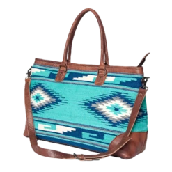 American Darling® Ladies Hand Weaved Aztec Blue Purse ADBG833A