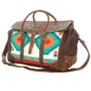 American Darling Aztec & Brown Leather Duffle Bag ADBG588