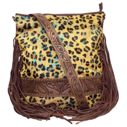 American Darling Cheetah Cowhide With Fringe Crossbody ADBG356CHETRQ