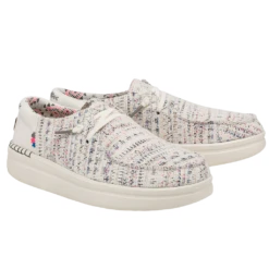 Hey Dude Ladies Wendy Rise Boho White Slip On Shoe 121940213