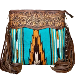 American Darling Teal Saddle Blanket Crossbody ADBGZ171G